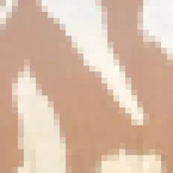 Stone And Cream Abstract Print Racer Neck Drawstring Playsuit