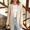 Stone Shawl Collar Open Front Blazer