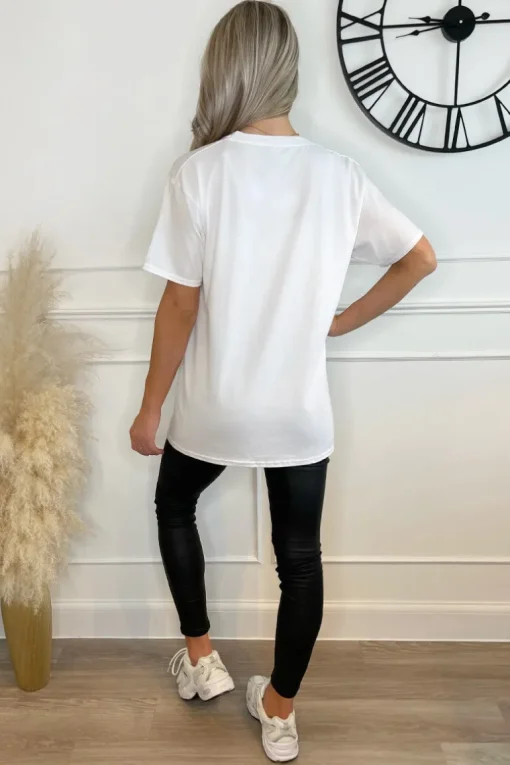 White NYC Slogan T-Shirt